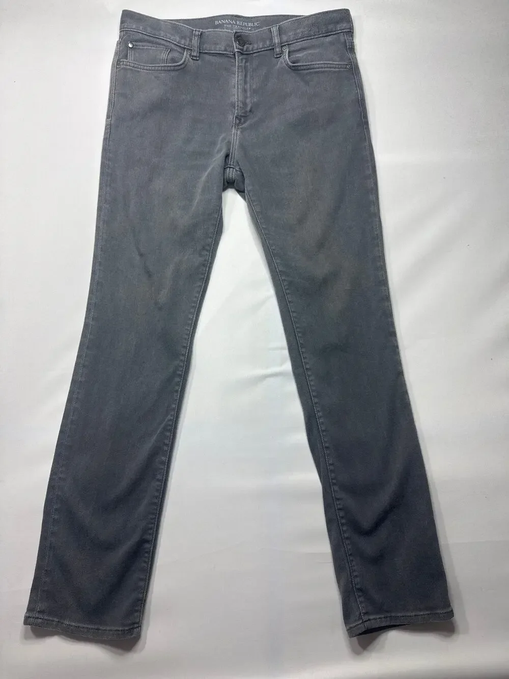 Banana Republic Men's The Traveler Slim Fit Gray Jeans -‎ Size 34x34 (35x33.5)